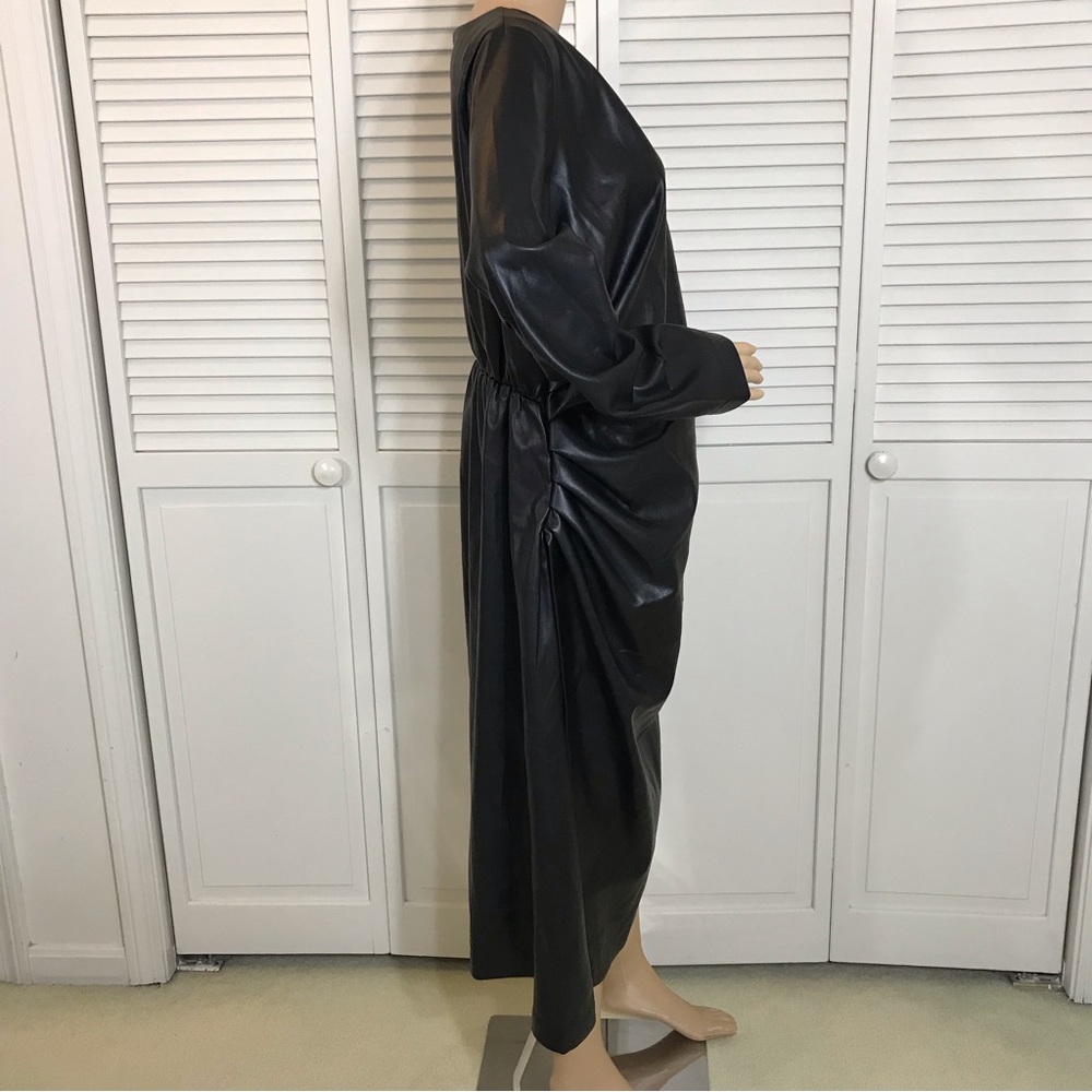 NWT Eloquii Faux Leather Dress With High Slit Size 18 - Picture 9 of 16